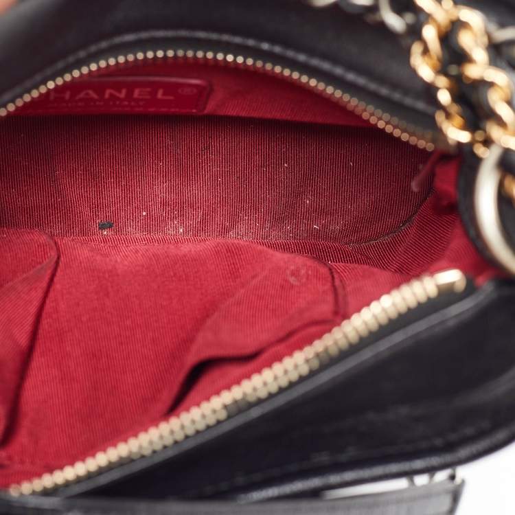 Pre Owned Chanel Black Leather CC Gabrielle Small Hobo