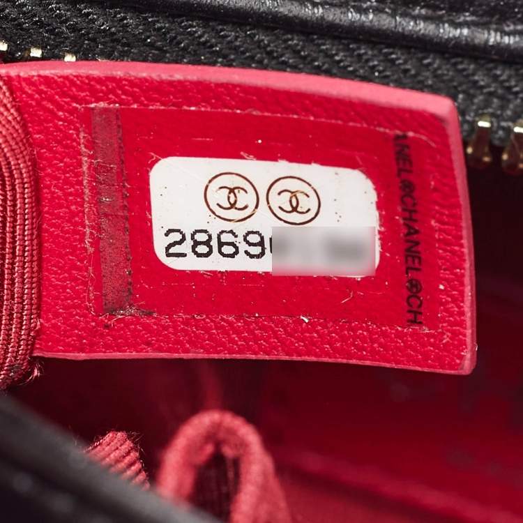 Pre Owned Chanel Black Leather CC Gabrielle Small Hobo