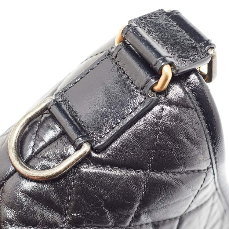 Pre Owned Chanel Black Leather CC Gabrielle Small Hobo