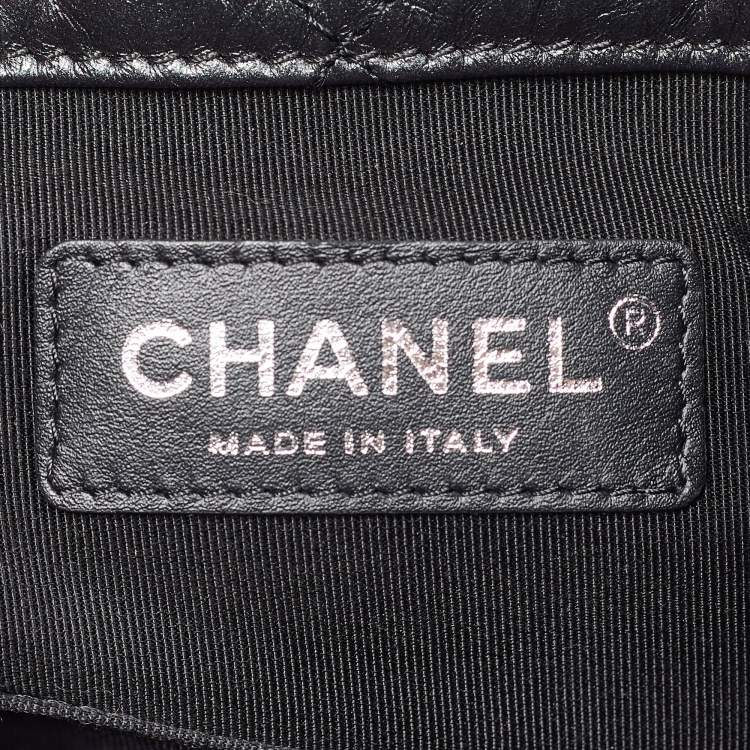 Pre Owned Chanel Iridescent Dark Purple Quilted Leather CC Gabrielle Small Backpack