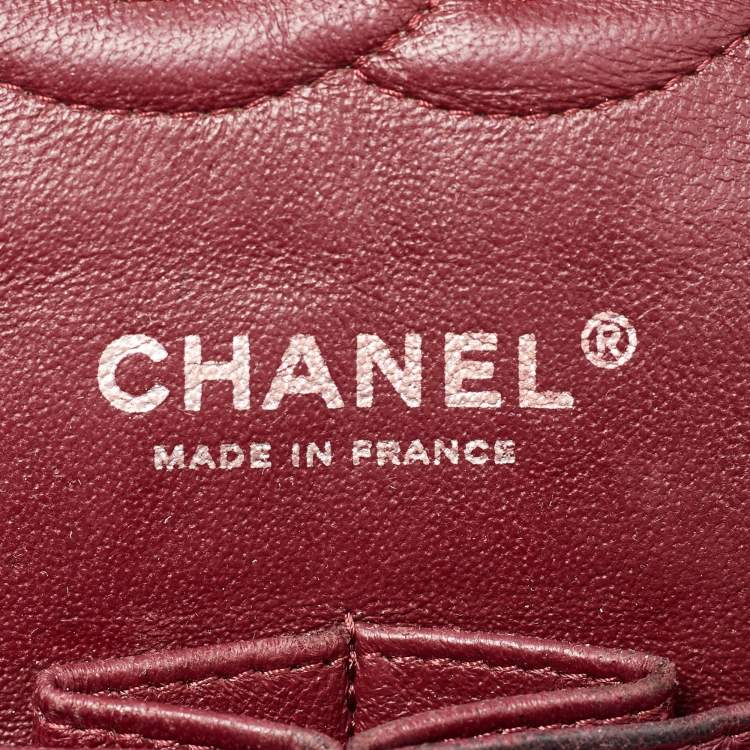 Pre Owned Chanel Brown Patent Leather Medium Classic Double Flap Bag