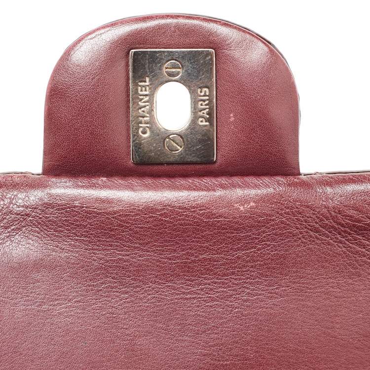 Pre Owned Chanel Brown Patent Leather Medium Classic Double Flap Bag