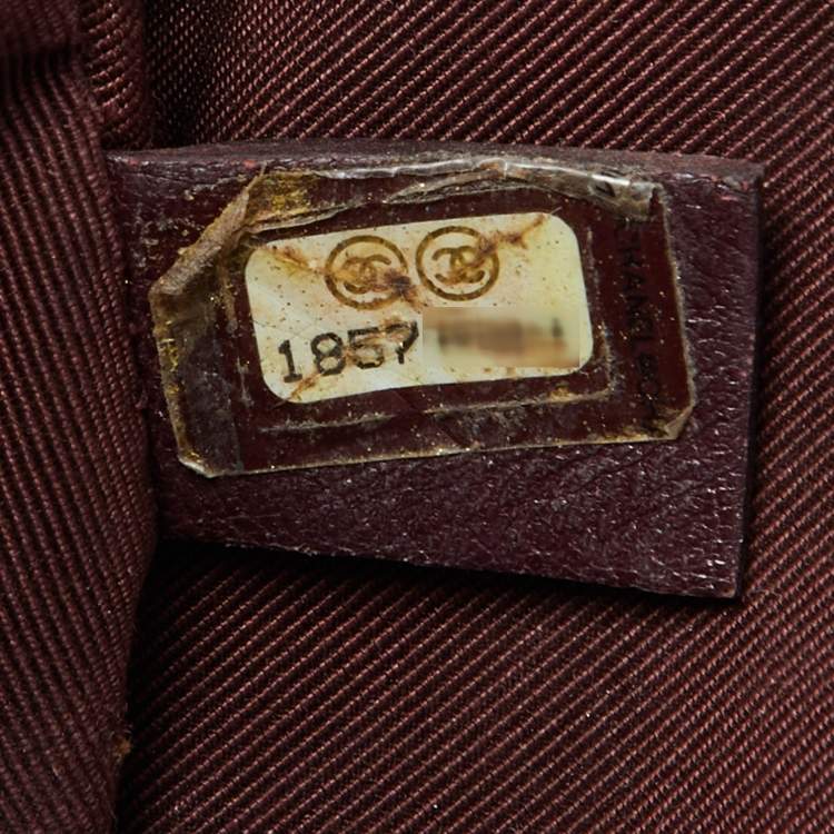 Pre Owned Chanel Burgundy Ombre Quilted Leather Large Boy Flap Bag