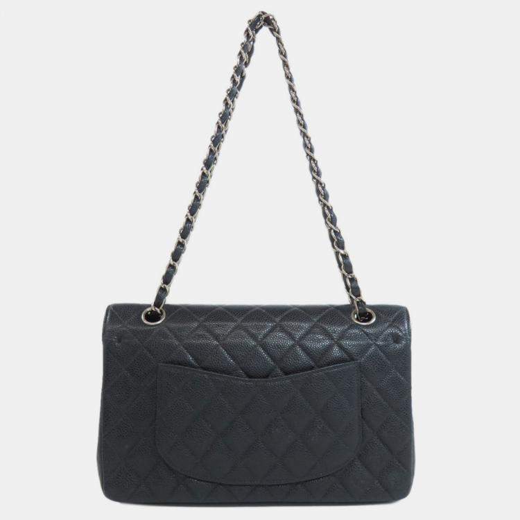 Pre Owned Chanel Caviar Skin Matelasse Chain Shoulder Bag