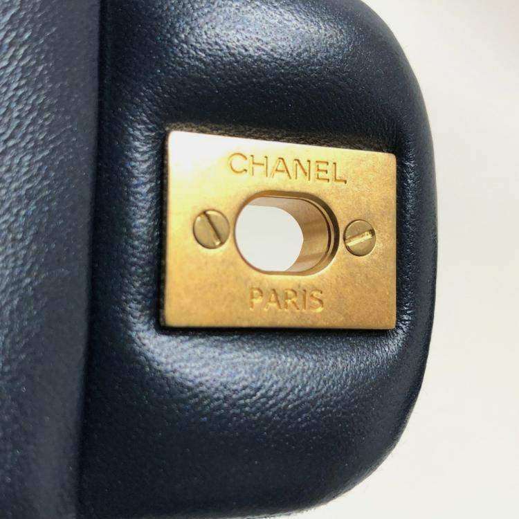 Pre Owned Chanel Blue Denim Matelasse Gradient Shoulder Bag