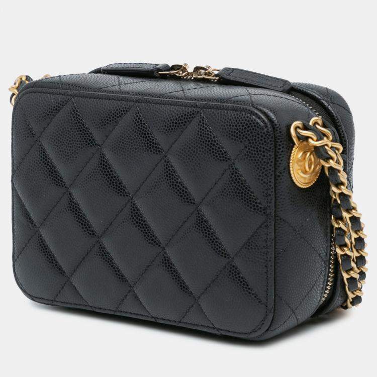 Chanel Black Quilted Caviar Twist Your Buttons Crossbody Bag Chanel TLC