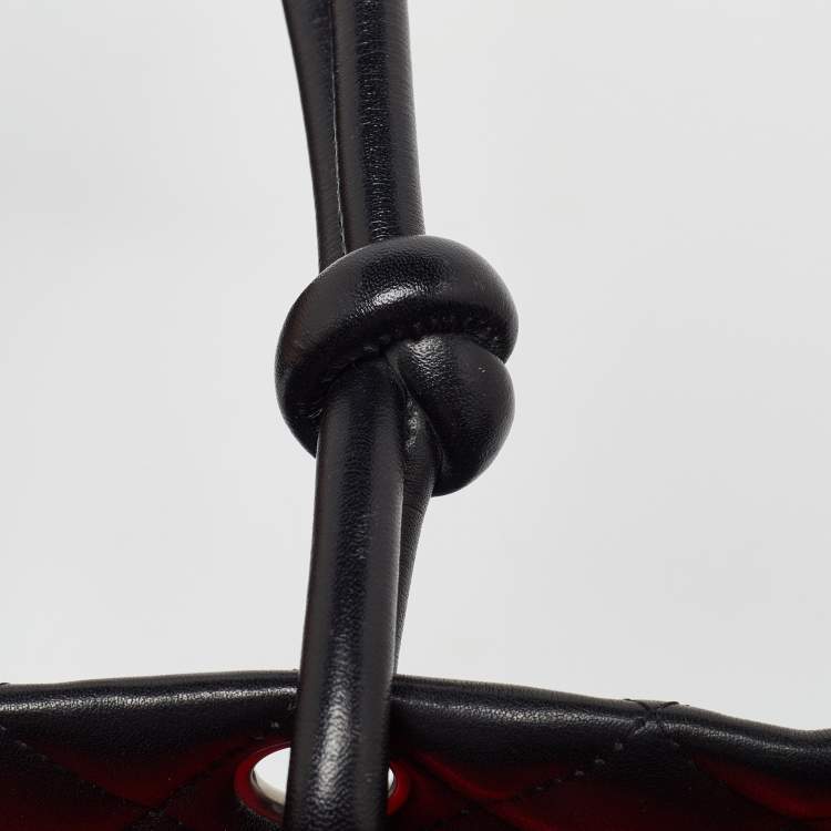 Pre Owned Chanel Black Quilted Leather Large Ligne Cambon Tote
