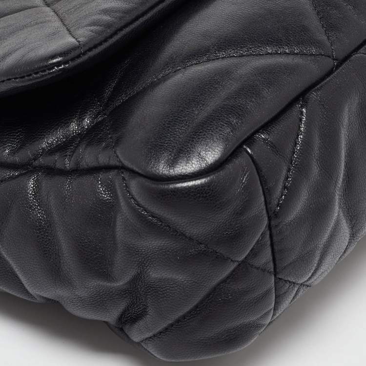 Pre Owned Chanel Black Quilted Leather Medium 19 Flap Bag