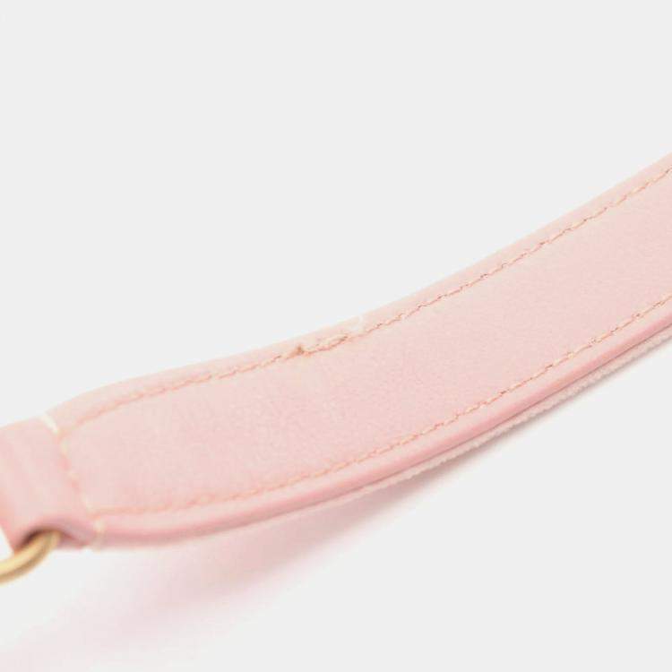 Pre Owned Chanel Pink Fabric Matelasse Shoulder Bag