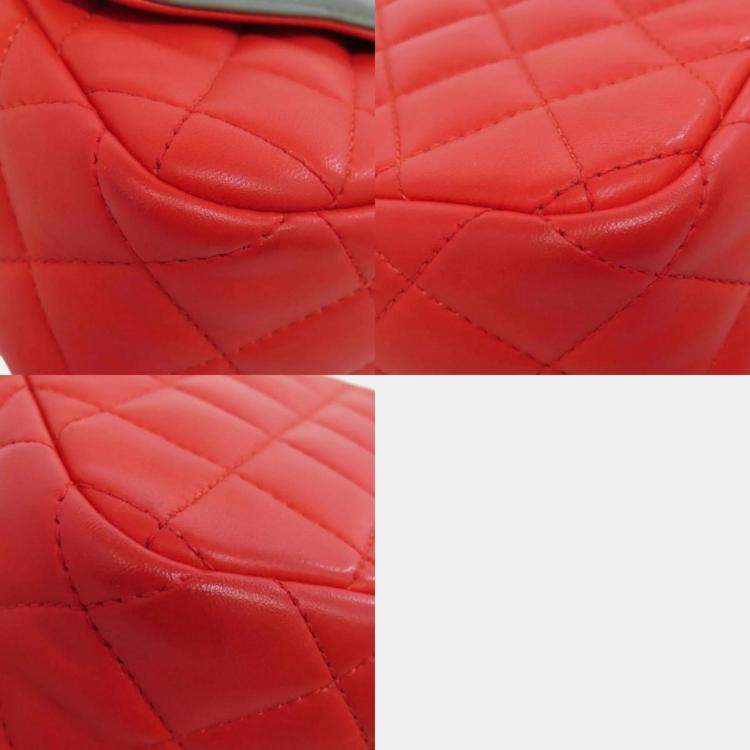 Pre Owned Chanel Lambskin Chain Shoulder Coco Mark Bag