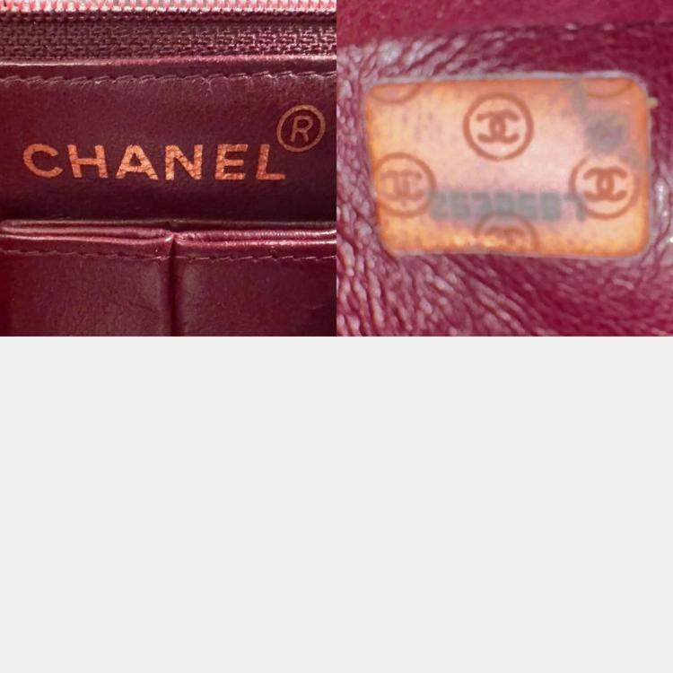Pre Owned Chanel Black Gold Leather Matelasse Bag