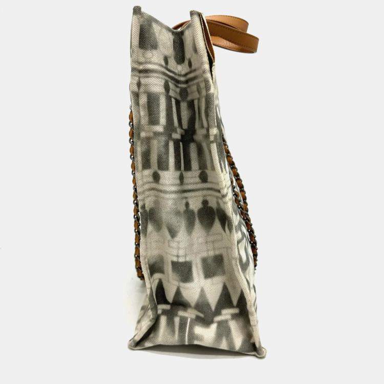 Pre Owned Chanel Beige CC Mark Chain Tote Bag