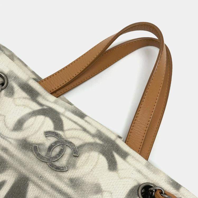 Pre Owned Chanel Beige CC Mark Chain Tote Bag
