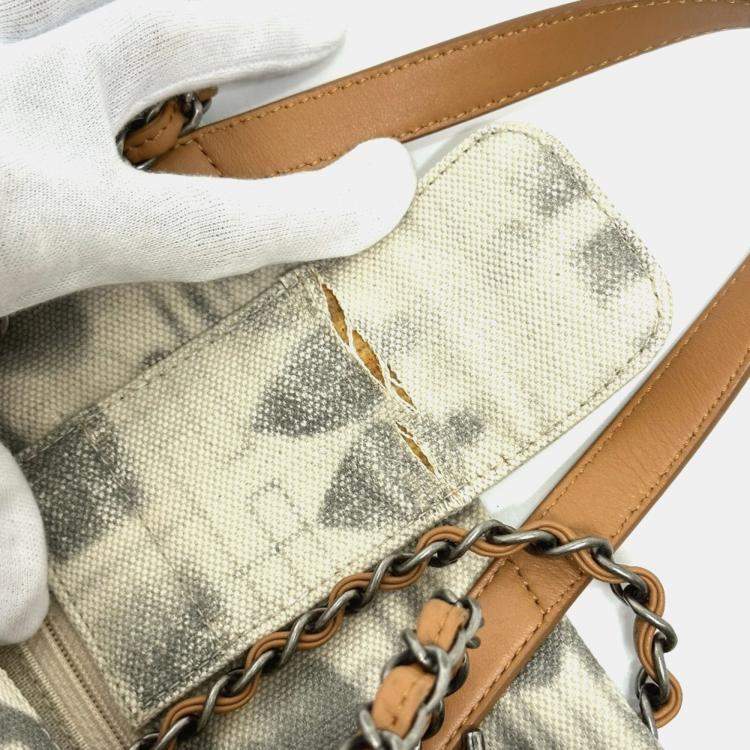 Pre Owned Chanel Beige CC Mark Chain Tote Bag