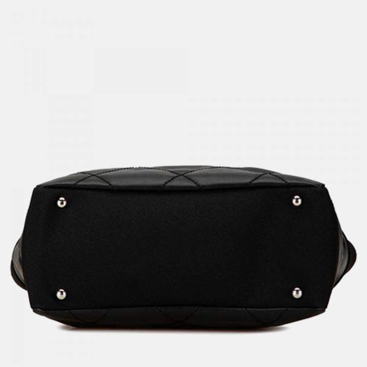 Pre Owned Chanel Black Canvas Small Paris-Biarritz Tote Bag