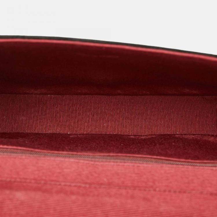 Pre Owned Chanel Black Suede Half Moon Coco Mark Chain Shoulder Bag