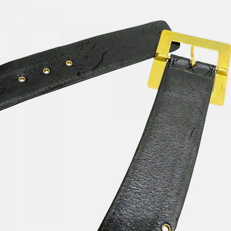 Pre Owned Chanel Ramsun Black Matelasse Coco Mark Belt Bag