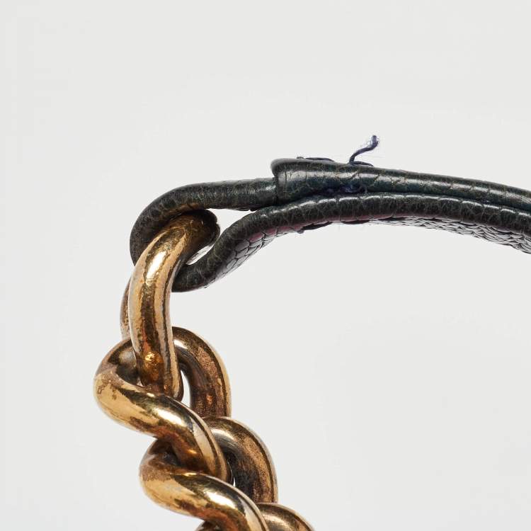 Pre Owned Chanel Navy Blue Quilted Caviar Leather New Medium Boy Flap Bag