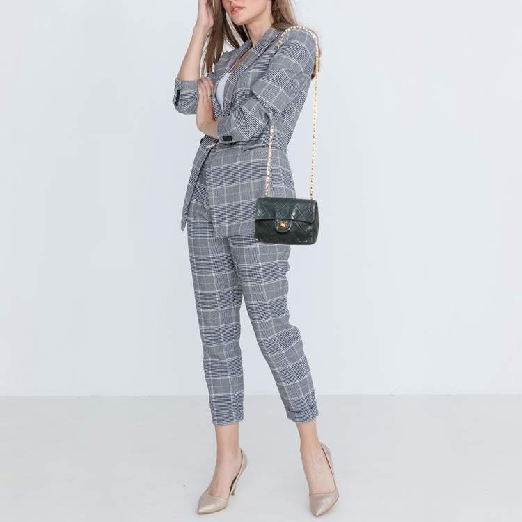 Pre Owned Chanel Black Quilted Leather Vintage Classic Flap Bag