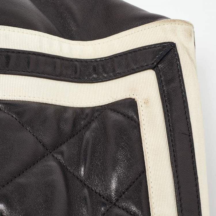 Pre Owned Chanel Black Leather Paris Venice Lido Tote