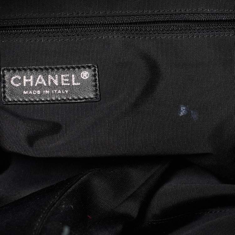 Pre Owned Chanel Black Leather Paris Venice Lido Tote