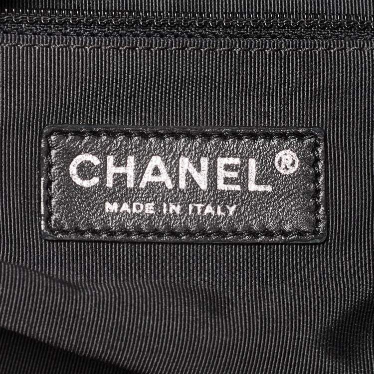 Pre Owned Chanel Black Leather Paris Venice Lido Tote