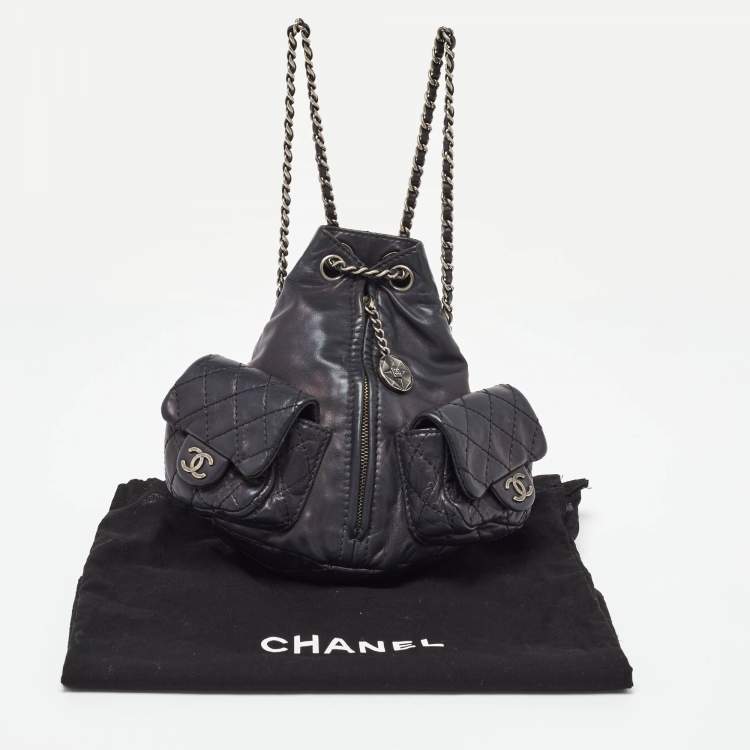 مملوكة مسبقًا Chanel Black Leather CC Mini Backpack Is Back Backpack