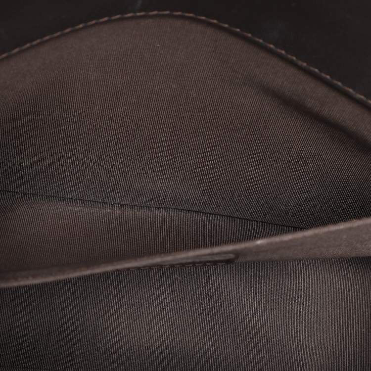 Pre Owned Chanel Brown Quilted Leather Medium Boy Bag