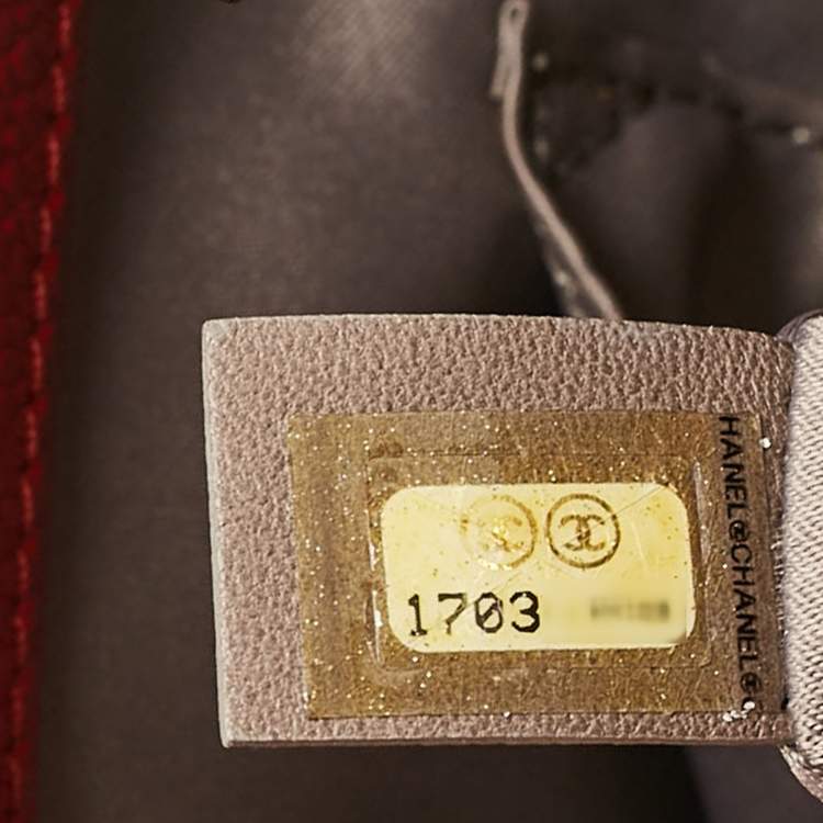 مملوكة مسبقًا Chanel Red Quilted Caviar Leather Grand Shopper Tote