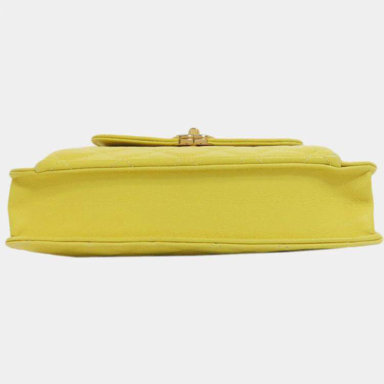 Pre Owned Chanel Lambskin Chain Shoulder Bag
