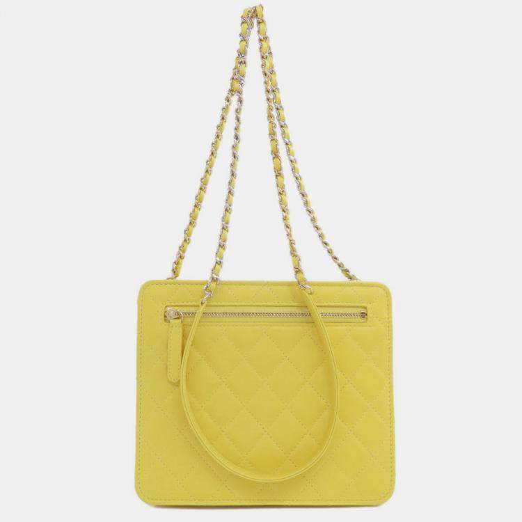 Pre Owned Chanel Lambskin Chain Shoulder Bag