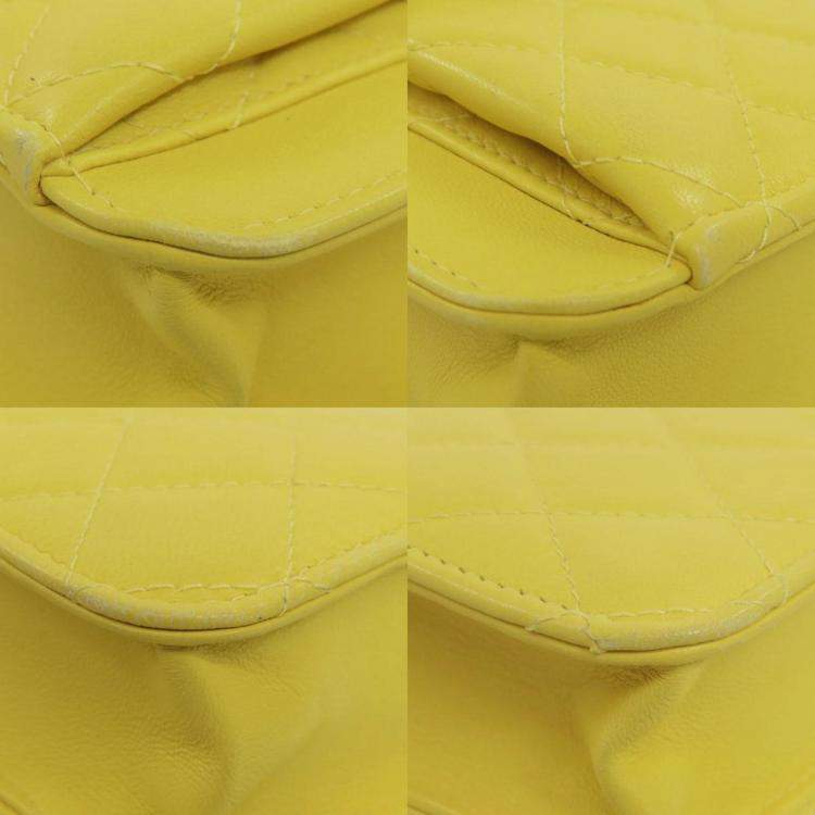 Pre Owned Chanel Lambskin Chain Shoulder Bag