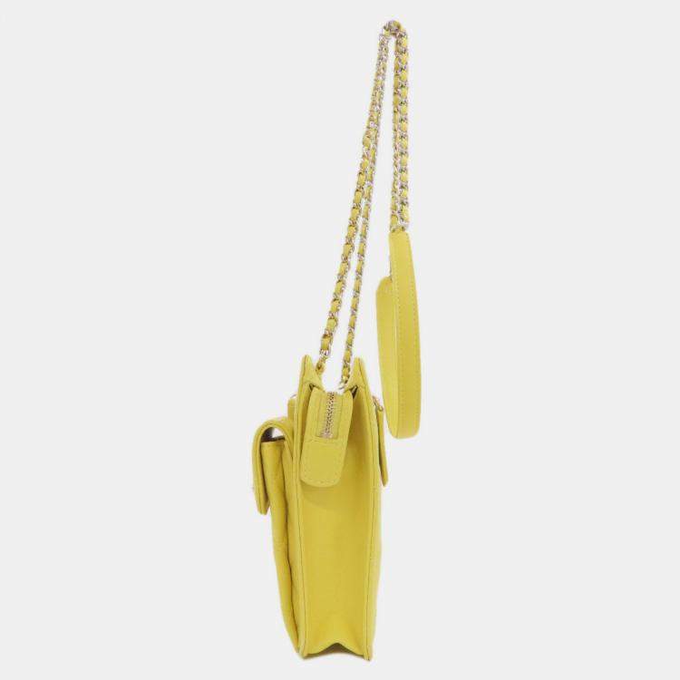 Pre Owned Chanel Lambskin Chain Shoulder Bag