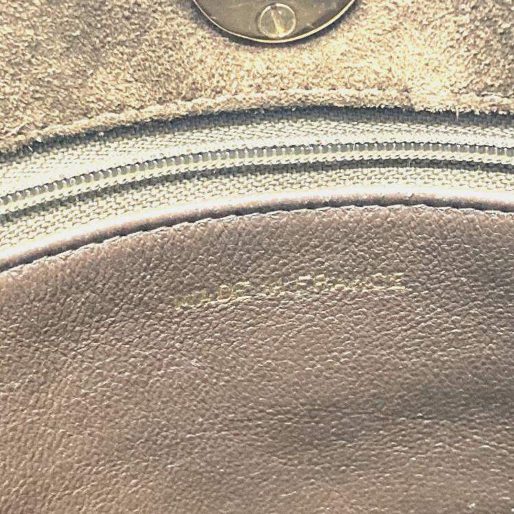 Pre Owned Chanel Brown cc Mark Bag Vertical Tote Bag