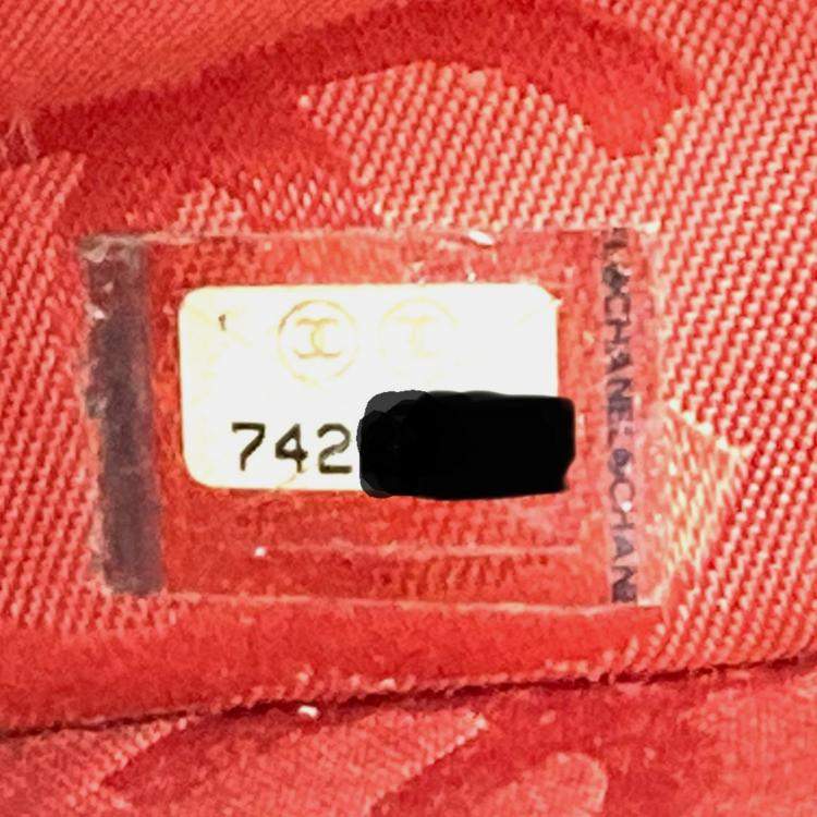 Pre Owned Chanel Red Cc Mark Bag Vintage Tote Bag