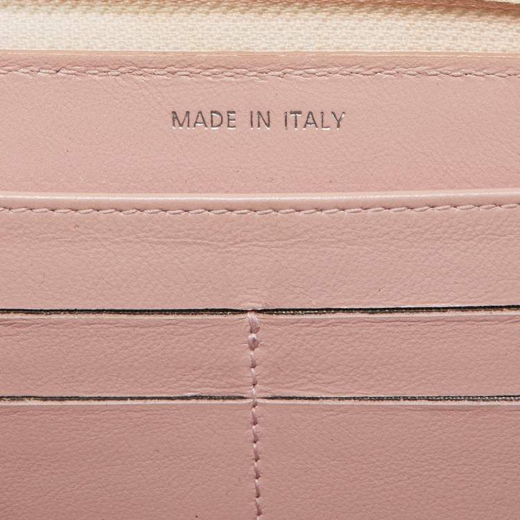 Pre Owned Chanel Pink Caviar Leather CC Timeless Zip Around Wallet