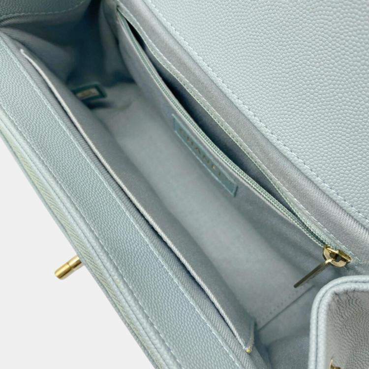 Pre Owned Chanel Blue Champagne Caviar Skin Matelasse Affinity Handbag