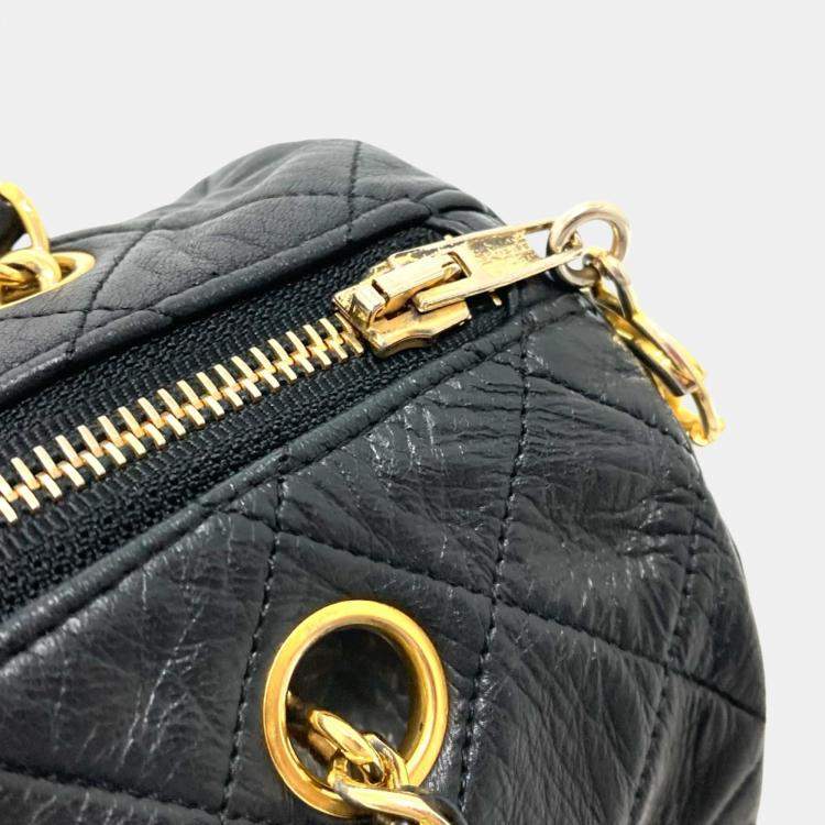 Pre Owned Chanel Black CC Mark Chain Shoulder Bag