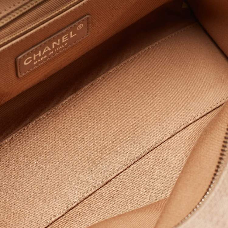 Pre Owned Chanel Beige Canvas and Leather Deauville Bowler Bag