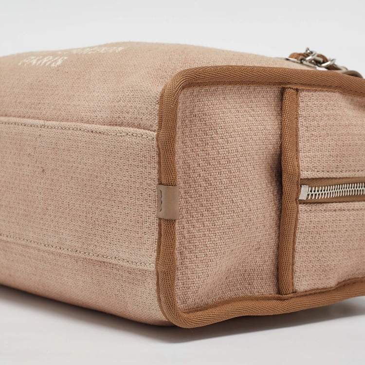 Pre Owned Chanel Beige Canvas and Leather Deauville Bowler Bag