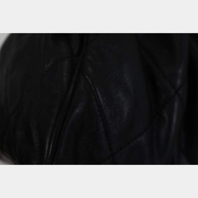 Pre Owned Chanel Vintage Hook Metal Quilted Tote Bag