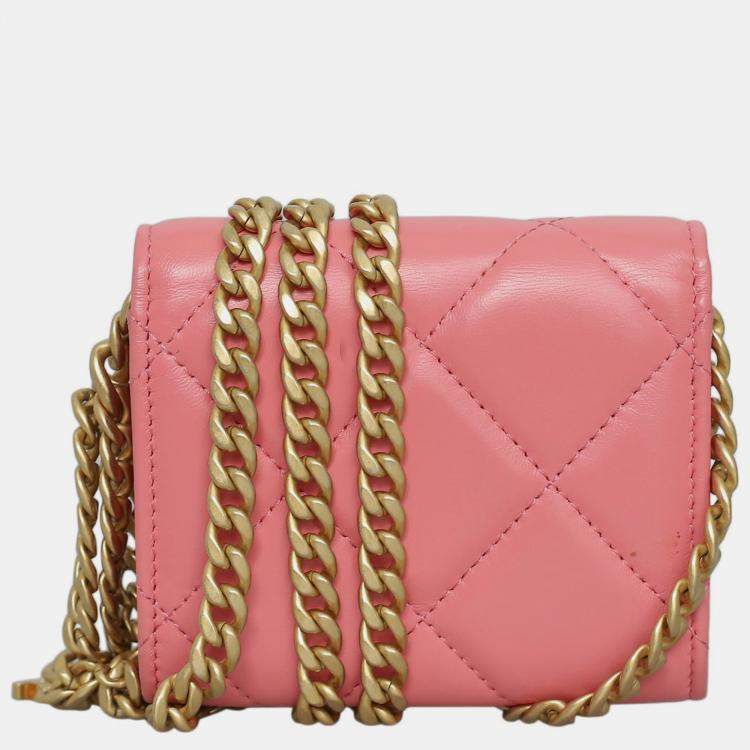Pre Owned Chanel CC Charms Flap Card Holder on Chain