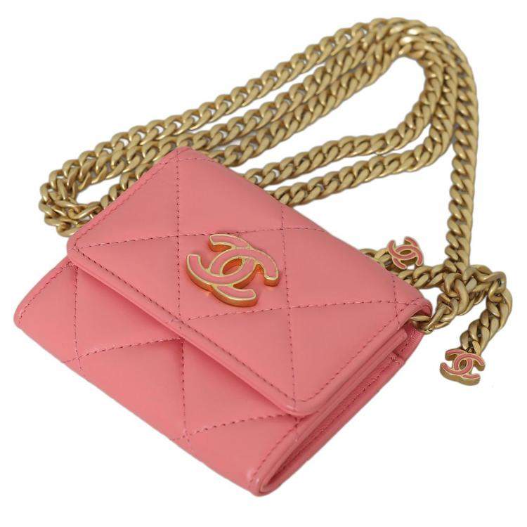 Pre Owned Chanel CC Charms Flap Card Holder on Chain