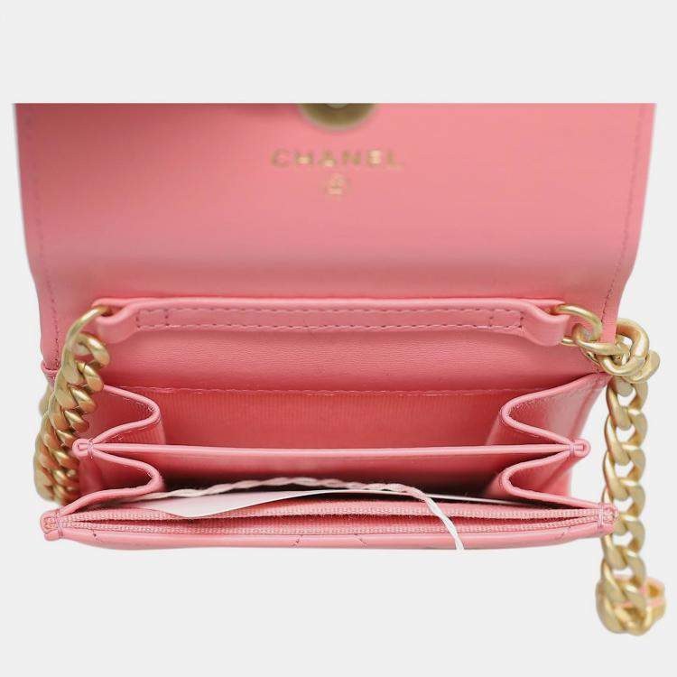 Pre Owned Chanel CC Charms Flap Card Holder on Chain
