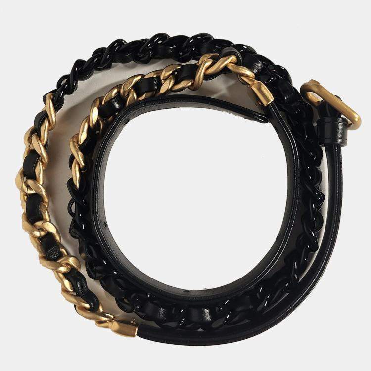Pre Owned Chanel Lambskin GHW Waist Pouch Belt