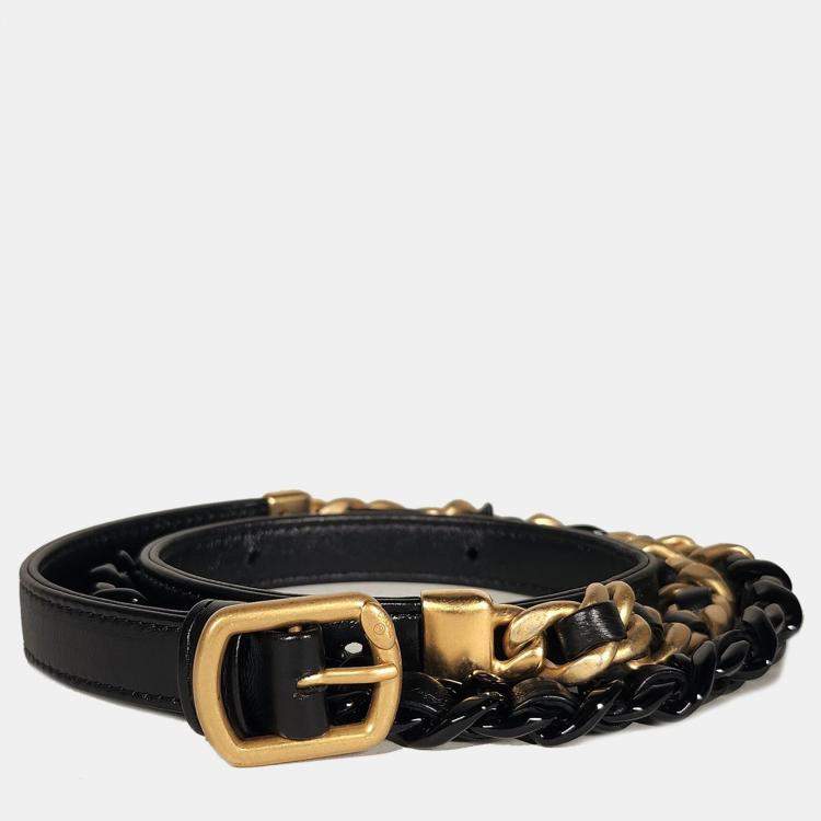 Pre Owned Chanel Lambskin GHW Waist Pouch Belt