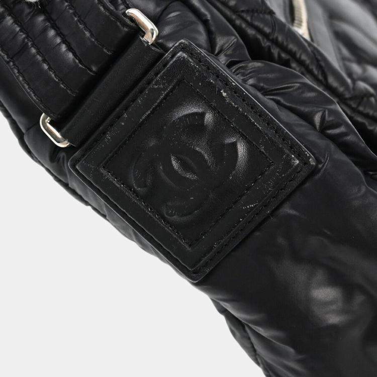 Pre Owned Chanel Black Nylon Coco Cocoon Shoulder Bag