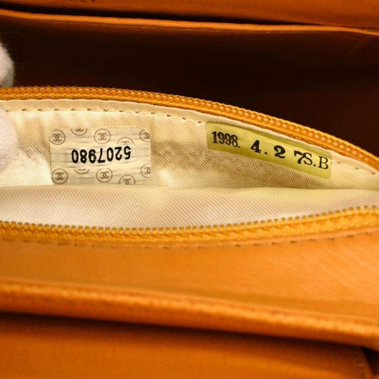 Pre Owned Chanel Orange Calfskin Handbag