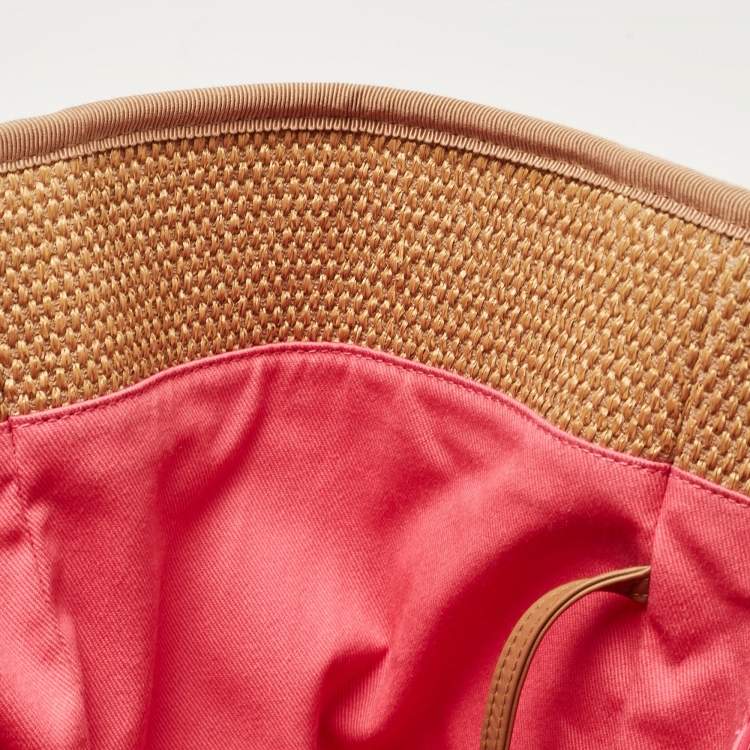 Pre Owned Chanel Multicolor Raffia and Leather Large Stripe Deauville Tote