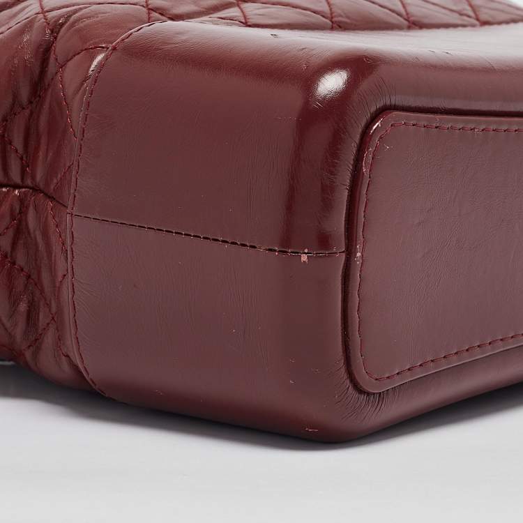Pre Owned Chanel Red Quilted Leather Medium Gabrielle Hobo